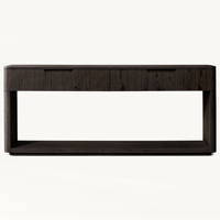 Salon moderne de luxe 2 tiroirs Table console minimaliste haut de gamme en bois massif