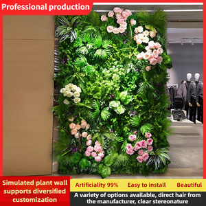 Mur végétal artificiel en plastique pour décoration suspendue, protection UV, personnalisable, ignifuge, pour mariage, intérieur, balcon - Product Image 2