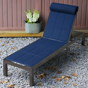 De gama alta de la piscina de Chaise Lounge playa tumbona acolchado tumbona <span class=keywords><strong>con</strong></span> <span class=keywords><strong>ruedas</strong></span> y almohada - Product Image 2