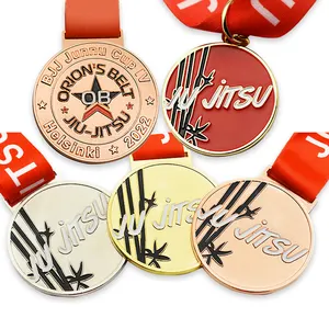 Judo Zinc Alloy Free Custom Metal Crafts Sports Medals And Trophies Medals