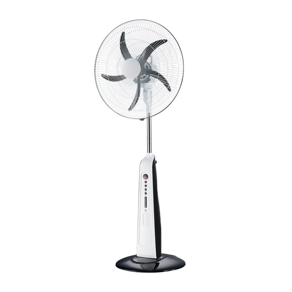 18 inch pedestal solar powered electric standing fan rechargeable camping fan