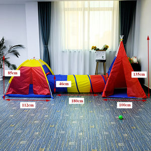 Tente de jeu pliable <span class=keywords><strong>pop</strong></span>-<span class=keywords><strong>up</strong></span> unisexe Offre Spéciale <span class=keywords><strong>maison</strong></span> de jouets multi-enfants avec <span class=keywords><strong>tunnel</strong></span> tente de jeu en polyester doux pour enfants - Product Image 2