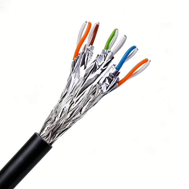 High Speed 40Gbps 2000MHz CAT8 Braided Shielded Twisted Pair Ethernet Cable Data Center Integrated Cabling Solid Pure Copper