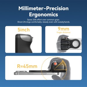 Giá đỡ điện thoại từ tính Telesin Fun Shot, tay cầm chụp ảnh điện thoại từ tính, ổn định hình ảnh selfie, đèn chiếu sáng cho Iphone Android - Product Image 2