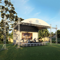 Truss de iluminación de escenario de aluminio con techo curvo para conciertos de música Tela de PVC en venta