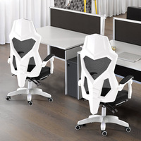 Chaise de gaming d'ordinateur avec repose-pieds, pivotante, pour la maison, pour étudiants