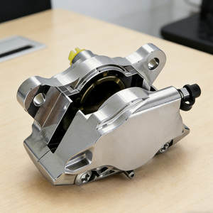 Caliper de Freno de Acero Inoxidable con Certificación IATF 16949, Fabricado con CNC y Electroerosión por Hilo, Acabado Personalizado de Alto Rendimiento para Modificaciones de Motocicletas - Product Image 1
