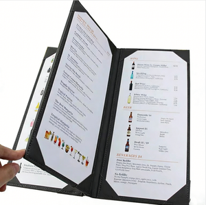 Carpeta <span class=keywords><strong>de</strong></span> Menú Personalizada <span class=keywords><strong>de</strong></span> Cuero PU con Esquinas Reforzadas para Tiendas, Bares, Hoteles, Cafeterías y Restaurantes - Product Image 2