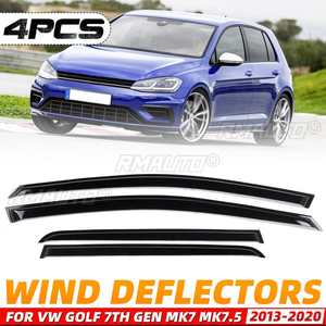 4PCS Car Window Wind <b>Deflectors</b> Tinted Window Visors Sun <b>Rain</b> Guard Vent <b>Deflectors</b> for VW for Golf 7th Gen MK7 MK7.5 2013-2020 - Product Image 1