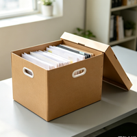 Caja de Cartón Personalizada para Almacenamiento de Archivos con Tapa