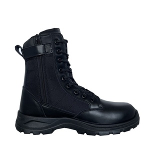 Bottes tactiques en cuir véritable <span class=keywords><strong>noir</strong></span> pour le désert et les activités de plein air - Product Image 6
