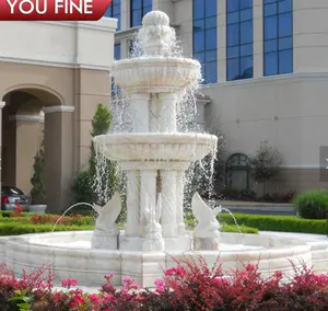 <span class=keywords><strong>Fuente</strong></span> de Agua Decorativa de Jardín con Estatua de Cisne de Piedra de Mármol Blanco Grande - Product Image 2