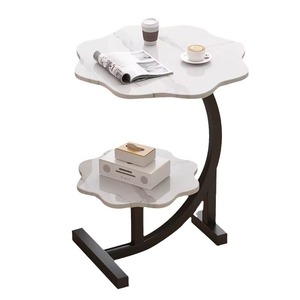 Creative Double Layer Coffee <b>Table</b> 40cm Top 30cm Shelf Storage Side <b>Table</b> For Living Room Sofa Bedside <b>Mini</b> Balcony Use - Product Image 3