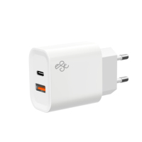 Cargador de Pared Rápido Tipo-C PD25W QC3.0 18W Enchufe EU/US Cargador Rápido para el Hogar 2 Puertos Adaptador de Corriente USB C