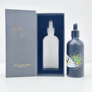 Cosmetic Dropper Bottle Cosmetic Paper <b>Boxs</b> 60ml 80ml 120ml <b>Flat</b> Shoulder Serum Oils Glass Dropper Bottle with Amber Paper <b>Box</b> - Product Image 5