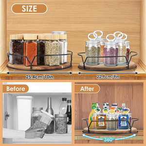 Nhà bếp tổ chức cuộc cách mạng <span class=keywords><strong>Susan</strong></span> lười biếng gỗ lười biếng <span class=keywords><strong>Susan</strong></span> gia vị hiển thị bàn xoay - Product Image 3