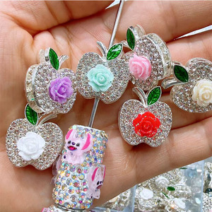 Nuevas Cuentas Decorativas de Aleación de Zinc en Forma de Cruz Multicolor con Orificios Rectos para Bolígrafos y Cadenas de Teléfono, Accesorios de Joyería - Product Image 3