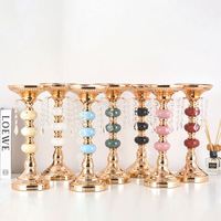 Accessoires de mariage, vase doré électro-plaqué, décoration de table, centre de table de mariage, support à fleurs en métal et céramique