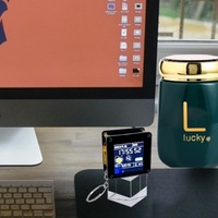 ESP32-C3 TFT LCD Astronaut Gadget dengan LVGL Keychain Mini Display Development Board
