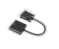 Câble adaptateur convertisseur vidéo DVI mâle vers VGA femelle 24+1 25 broches Full HD 1080P pour RCA pour HDTV pour PS3 PS4 PC Affichage Gaine en PVC