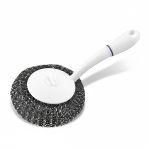 Cepillo para lavar platos de malla de acero con agarre suave antideslizante Material PP para limpieza de baños y cocinas - Product Image 2