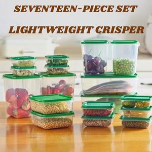 Lot de 17 boîtes de rangement transparentes pour cuisine, contenants alimentaires, organisateurs de réfrigérateur, bocaux de rangement pour snacks, noix et fruits - Product Image 3
