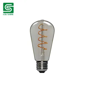 Lâmpada Edison antiga 4W regulável com base de filamento LED E27 espiral
