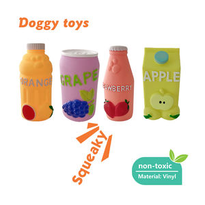 Mainan kunyah teka-teki anjing ukuran kecil baru aneka warna botol minum buah bir Soda Pop melengking vinil perlengkapan hewan peliharaan - Product Image 2