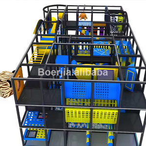 Gran Parque Infantil Interior para Niños con Toboganes Suaves Ondulados y Redes de Escalada para la Diversión en el Centro de Juegos - Product Image 5