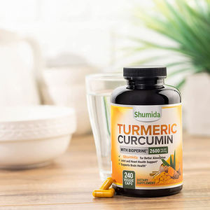 Etiqueta privada Suplemento dietético Cúrcuma natural Píldoras de curcumina Cápsula Píldoras de cúrcuma orgánica - Product Image 1