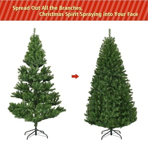 Arbre de Noël Artificiel de 180 cm (6 pieds) en Gros, Charnières Faciles à Assembler, Base Métallique Durable pour Décoration Commerciale - Product Image 2