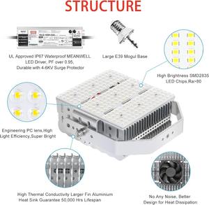 DLC ETL 150W LED Shoebox Retrofit Kit 5000K 21000LM Outdoor Street Light 100-277V Input 5000K Color Temperature - Product Image 3