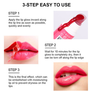 1 Unidad de Brillo Labial Mate Impermeable de Marca Famosa, Tono Rojo <span class=keywords><strong>Wow</strong></span>, de Venta Caliente - Product Image 2