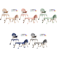 Chaise haute multifonctionnelle pour bébé, chaise d'alimentation portable, table pour enfants, chaise pliante, chaise haute réglable en hauteur, chaise haute pour bébé 3 en 1