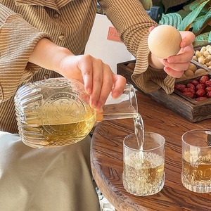<span class=keywords><strong>Carafe</strong></span> de chevet en verre transparent rétro <span class=keywords><strong>Carafe</strong></span> à vin <span class=keywords><strong>design</strong></span> vintage <span class=keywords><strong>Carafe</strong></span> à <span class=keywords><strong>eau</strong></span> de nuit/pichet à lait Logo personnalisable Utilisation domestique Bambou - Product Image 3