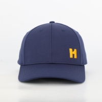 Sombrero Polo de 6 paneles de invierno para hombre, gorra deportiva de poliéster transpirable de estilo callejero americano a la moda con letras bordadas en 3D