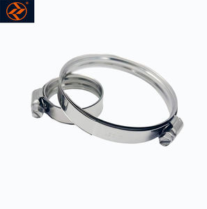 अमेरिकी शैली 304 स्टेनलेस स्टील बट संयुक्त नली क्लैंप इंच माप प्रणाली बैंड क्लैंप - Product Image 1
