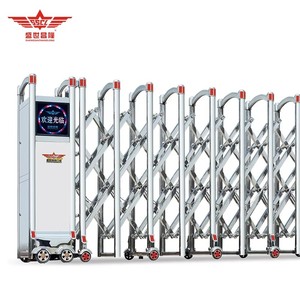 Porte de sécurité rétractable automatique en acier inoxydable Shengshichanglong pour usage industriel, pour usines, écoles, hôpitaux, hôtels - Product Image 1