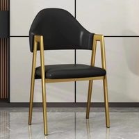 Chaises de salle à manger en cuir et métal modernes de haute qualité pour la maison, le bureau, l'hôtel, l'appartement et l'utilisation commerciale dans les restaurants