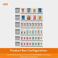 Distributeur automatique XY-DLE-8C avec élévateur et écran LCD 21,5 pouces, fonction SDK pour la vente de snacks et de boissons, gestion basée sur le cloud