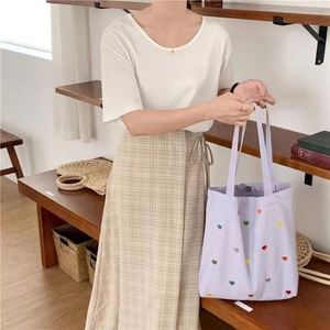 DLBZ Wholesale Reusable <b>Large</b> Capacity Durable Plain Heart Pattern Custom <b>Canvas</b> Shopping Tote <b>Bag</b> - Product Image 4