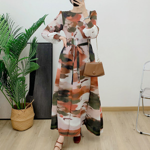 All'ingrosso abito plissettato con lanterna Plus Size 100% stile Casual in poliestere plissettato - Product Image 2