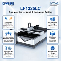 Máquina de Corte Láser de Fibra Weike 1325, Láser de Fibra CO2 en Venta, Máquina de Corte Láser Mixta de 500W, 750W, 1000W