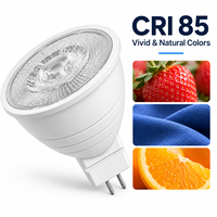 Ampoule LED Spot DC 12V 5W MR16 GU5.3 CRI85 Sans scintillement 3000K 6500K 38 °   Lampe à faisceau étroit pour éclairage encastré au plafond