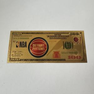 OEM ODM Stock Sport Series Basketbal Mannen Team Voetbal Mannen Folie Bankbiljetten in 24K verguld goud voor verzameling Opp zak verpakking - Product Image 5