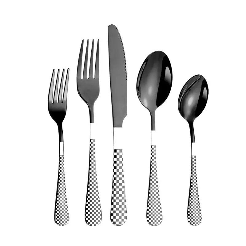 Bộ Dao Kéo Chất Lượng Cao Thép Không Gỉ Bạc Thìa Dĩa Và Dao Ưa Thích Bạc Cưới Flatware Vàng Bộ Dao Kéo