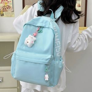 Women's Casual Stylish Versatile Student <b>School</b> <b>Backpack</b> with Letter Print Design Breathable Large Capacity & Polyester Lining - Product Image 2