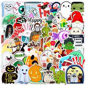 สติกเกอร์การ์ตูนน่ารักลายกราฟฟิตี้สำหรับตกแต่งสมุดโน้ต สเก็ตบอร์ด ขวดน้ำ และกระเป๋าเดินทาง จำนวน 50 ชิ้น - Product Image 1