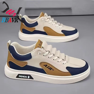 Zapatillas Deportivas de Hombre con Suela Gruesa y Parte Superior de Microfibra Blanca, Estilo Otoñal, a la Moda, Casuales, que Aumentan la Estatura - Product Image 3