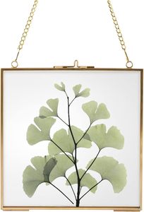 Vuông ép hoa khung treo vàng nổi khung với chuỗi cho cách nhấn thực vật mẫu tác phẩm nghệ thuật ảnh hình ảnh - Product Image 4